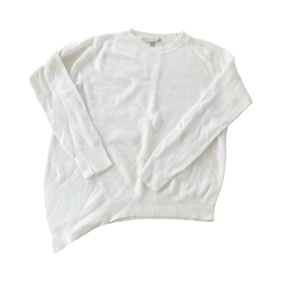 Athleta Rest Day Asym Crewneck Sweater In Sea Salt - Picture 2 of 7